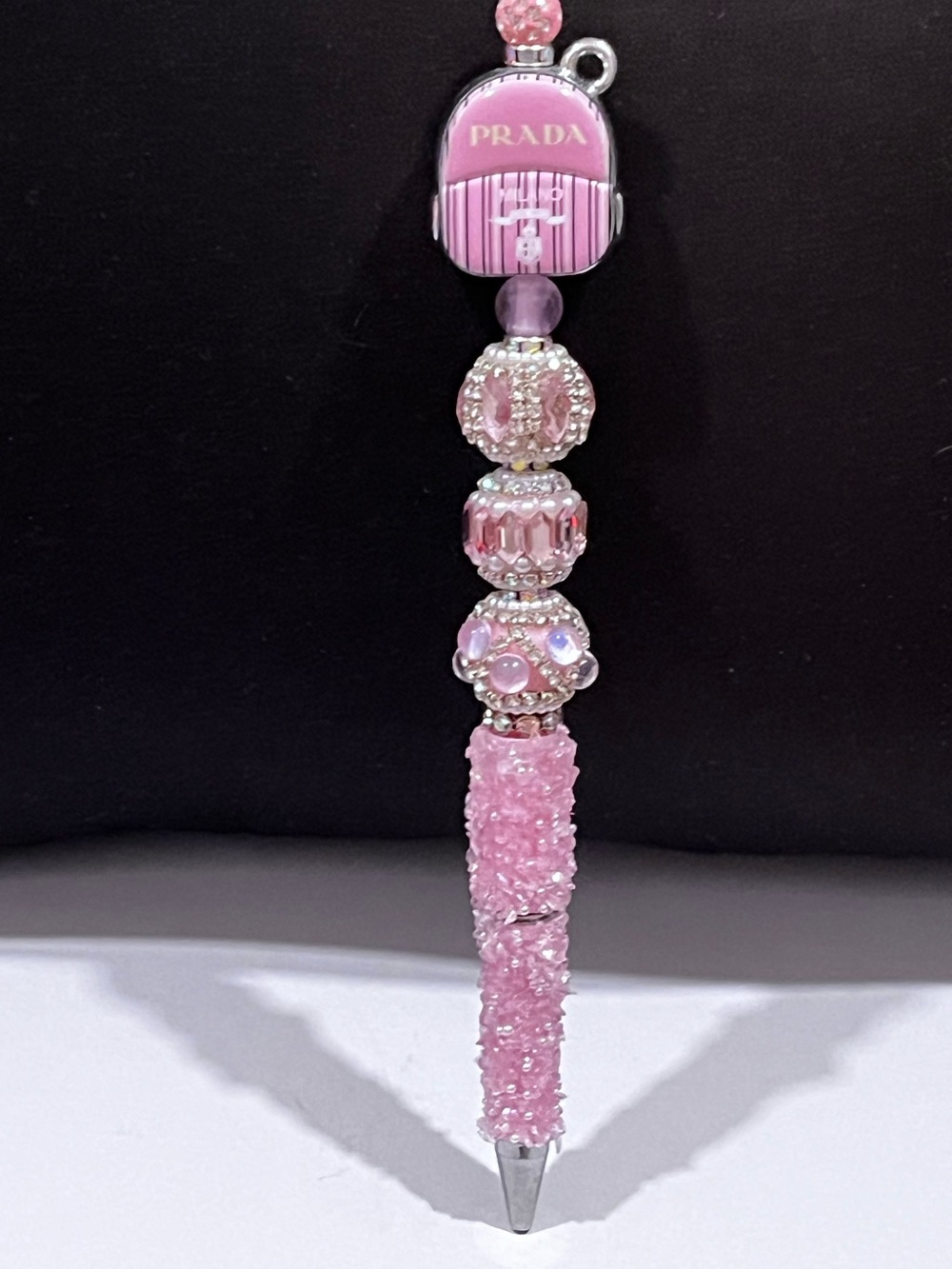 Designer inspired backpack focal fancy beaded pen
